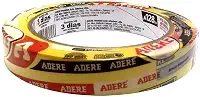 FITA CREPE AUTOMOTIVA AMARELA ADERE A128RA/S 18MMX40M, Amarelo