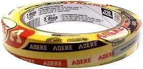 FITA CREPE AUTOMOTIVA AMARELA ADERE A128RA/S 18MMX40M, Amarelo