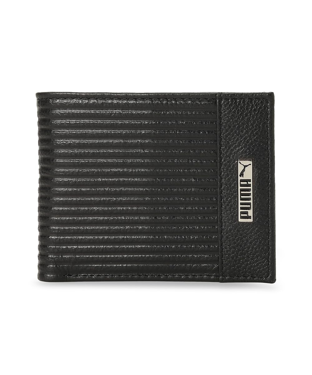 Unisex-Adult Leather Embossed Wallet, Black (9105601)-image-21