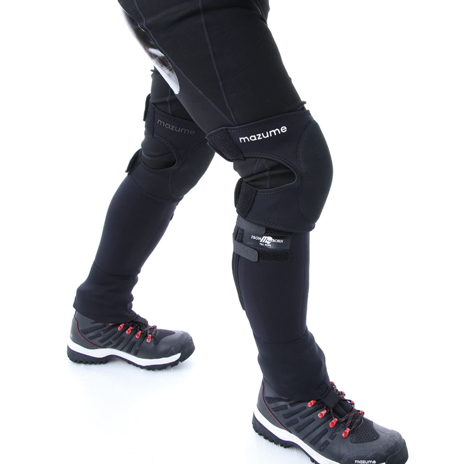 マ*ル様 XCEL フルスーツ 青/黒 膝パッド付き Amazon | mazume 膝パッド MZAS-612-01 ブラック FREE | マズメ(Mazume