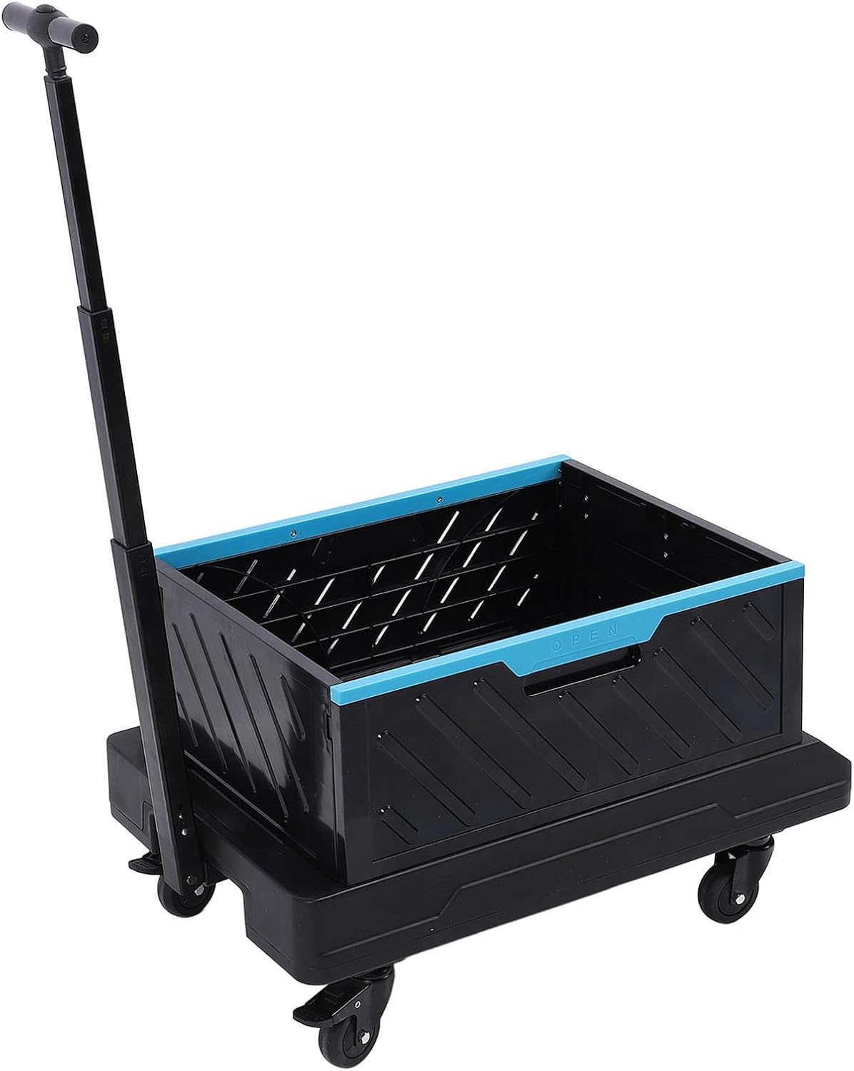VINGVO 60kg Large Capacity Utility Shopping Cart, Folding Wagon Cart with