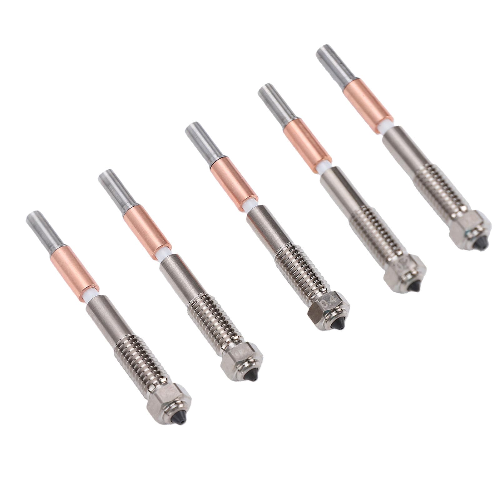 Garosa Ceramiczna Dysza Bimetaliczna do Gardła QIDI Q2 Q2C 3D Drukarki Trwałe Dysze ze Stali Hartowanej 5 Sztuk 0.2 0.4 0.6 0.8mm