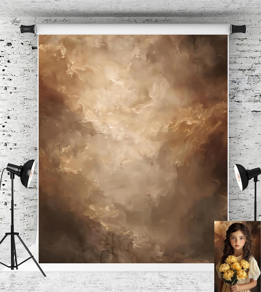 Kate Brown Abstract Texture Backdrop Fine Art Background Brown Photo Background Studio Props,7x5ft