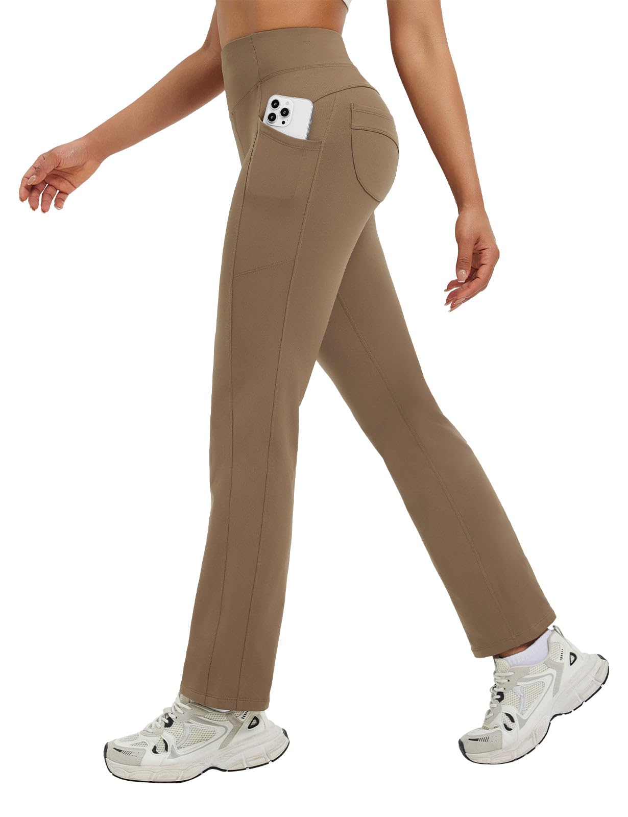 BALEAF Dames winter joggingbroek waterdichte fleece gevoerde hardloopbroek warme yogabroek lange hoge taille warme winterbroek hardlopen yoga wandelen met zak, zwart, S