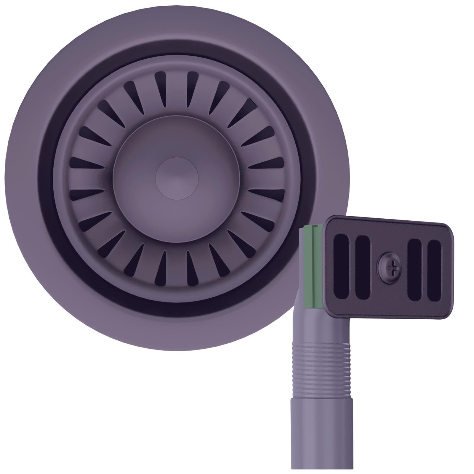 Liquida SWO2GM Gun Metal Kitchen Sink Basket Strainer Waste with Overflow