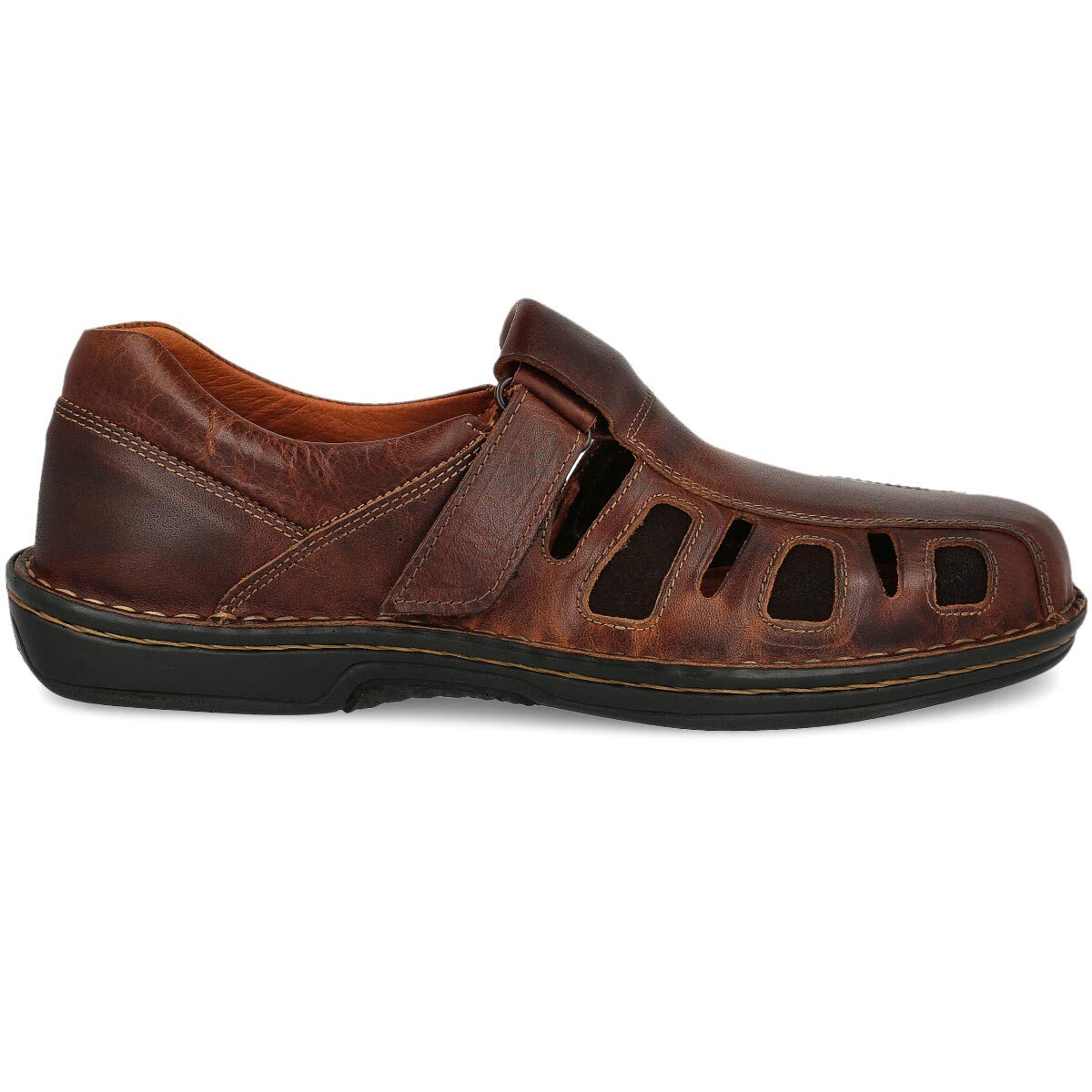 Sunbay Leren sandalen Vidono lichtbruin goedkoop kopen