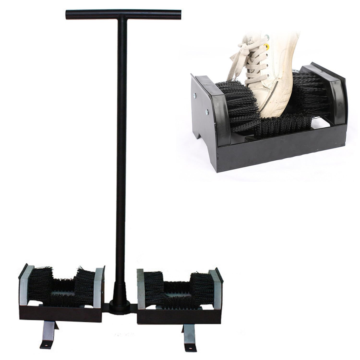 Doppelseitige Schuhschaberbürste,Outdoor-Schuhreiniger,Werkzeug mit Griff,Effektiver Schlammentferner,für Haustür,Garten Bauernhaus,Freien,Ranches,Wandern
