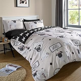 Dreamscene Pug Fleece Throw Over Warm Soft Puppy Dog Bed Blanket Large 120 x 150 cm