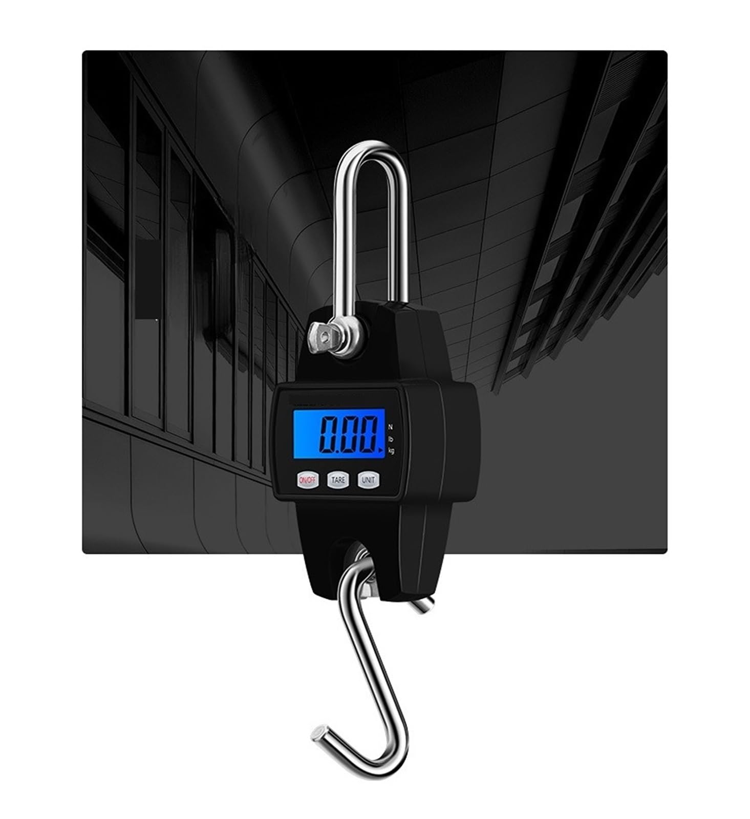 Gqnblvhzupdm Nero Crane Scale, 300Kg Portable Hanging Scale Mini Industrial Electronic Heavy Duty Weight Hook Lcd Digital Crane Weighing Farm Tool