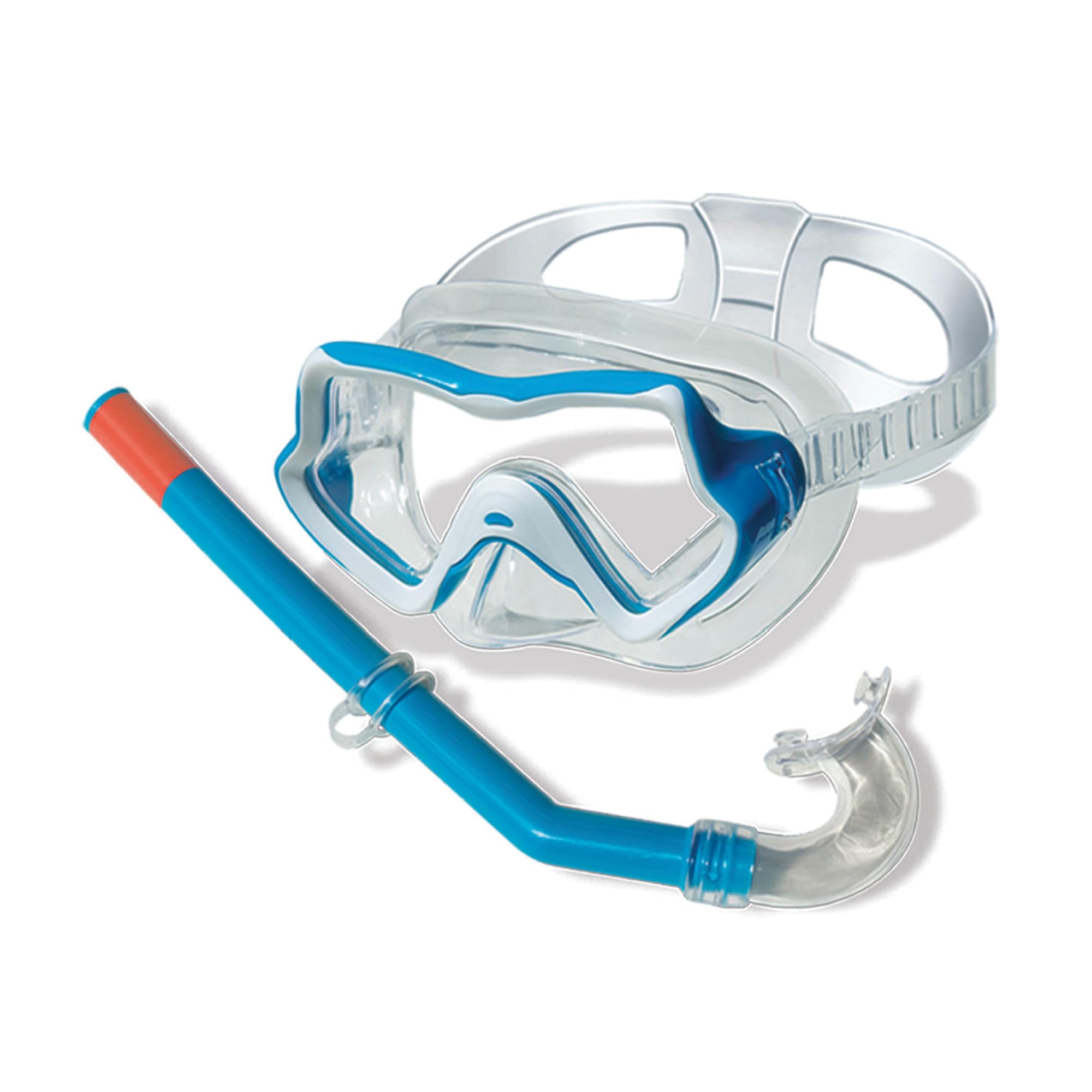 Blue Children's Water Sports Silicone Swimming Goggle and Snorkel Set : Swimming Pool Diving Toys : Sports & Outdoors