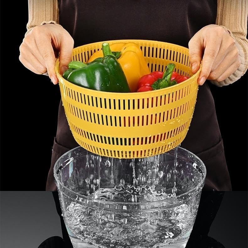 Miniatura 8 de Ensalada Spinner automático  Lavadora y filtro de ensalada de frutas de cocina de 4 L, limpiador y secadora eléctrica de verduras, colador