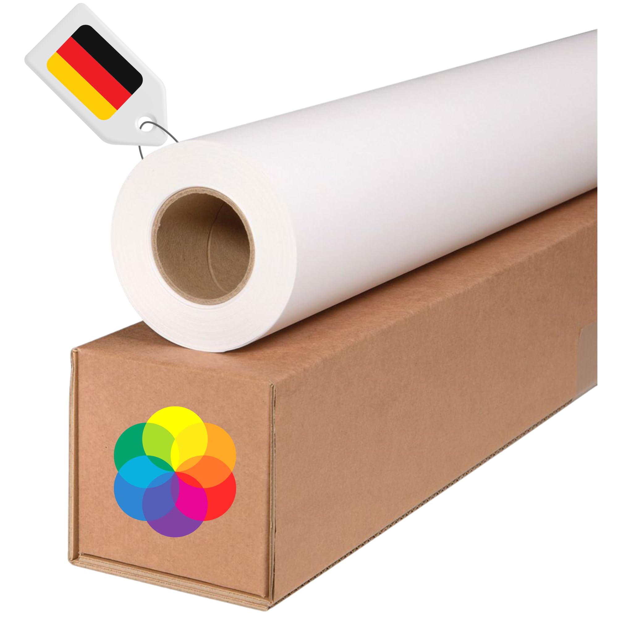 CABRO Carta plotter HR120 120 g/m² – Rotolo 914 mm × 30 m, manicotto 50 mm | carta premium rivestita opaca per getto d'inchiostro, CAD, poster e grafica a colori, rotolo singolo