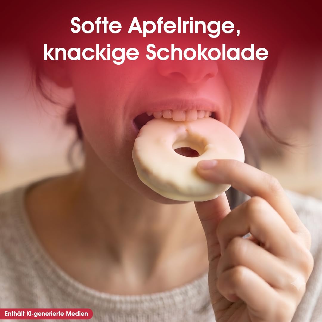 Sultan’s Palace Apfelringe in edler Weißer Schokolade – 1000 g – Schoko Früchte - Premium Qualität - Geschenkidee – Zartschmelzende Schokolade