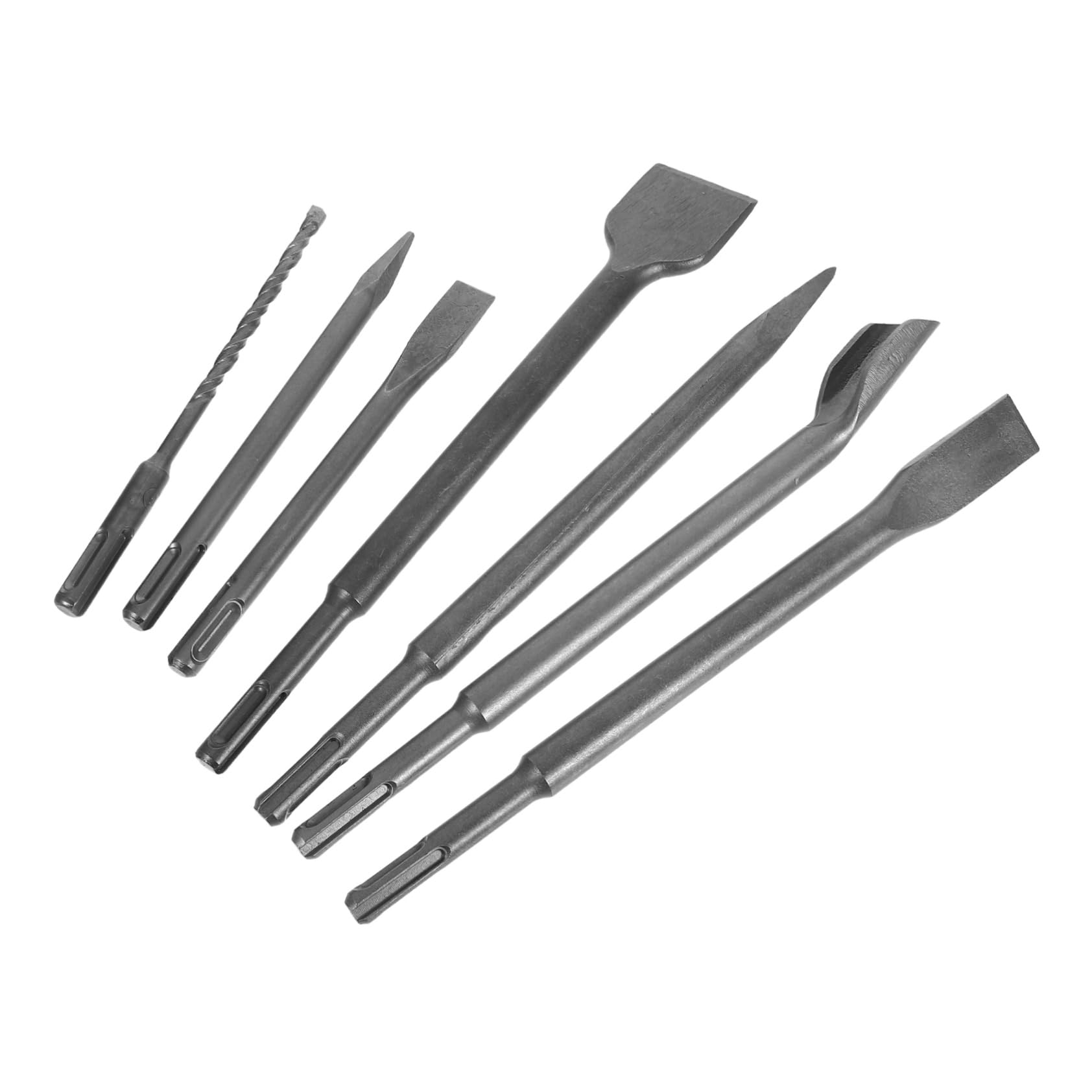 Set di Scalpelli a Percussione con Manico Tondo e Due Cave | Custodia, Acciaio 40 Chrome, Profilo a U e Design Multifunzione per Lavori Mobili e Riparazioni Domestiche