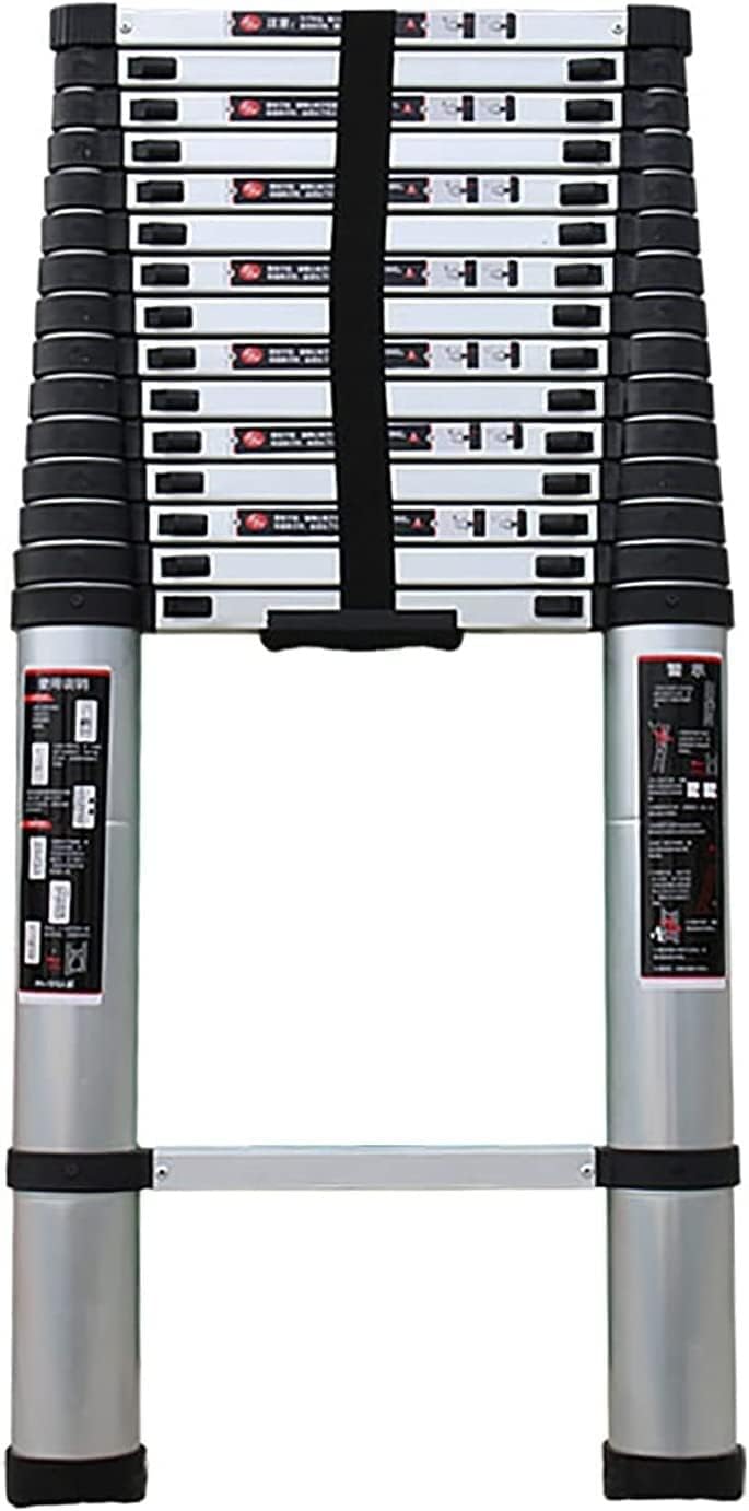 Portable Telescoping Ladder,with Slip-Proof Feet Extra Long Aluminum Liftable Ladder Telescopic Straight Ladder Stepladder