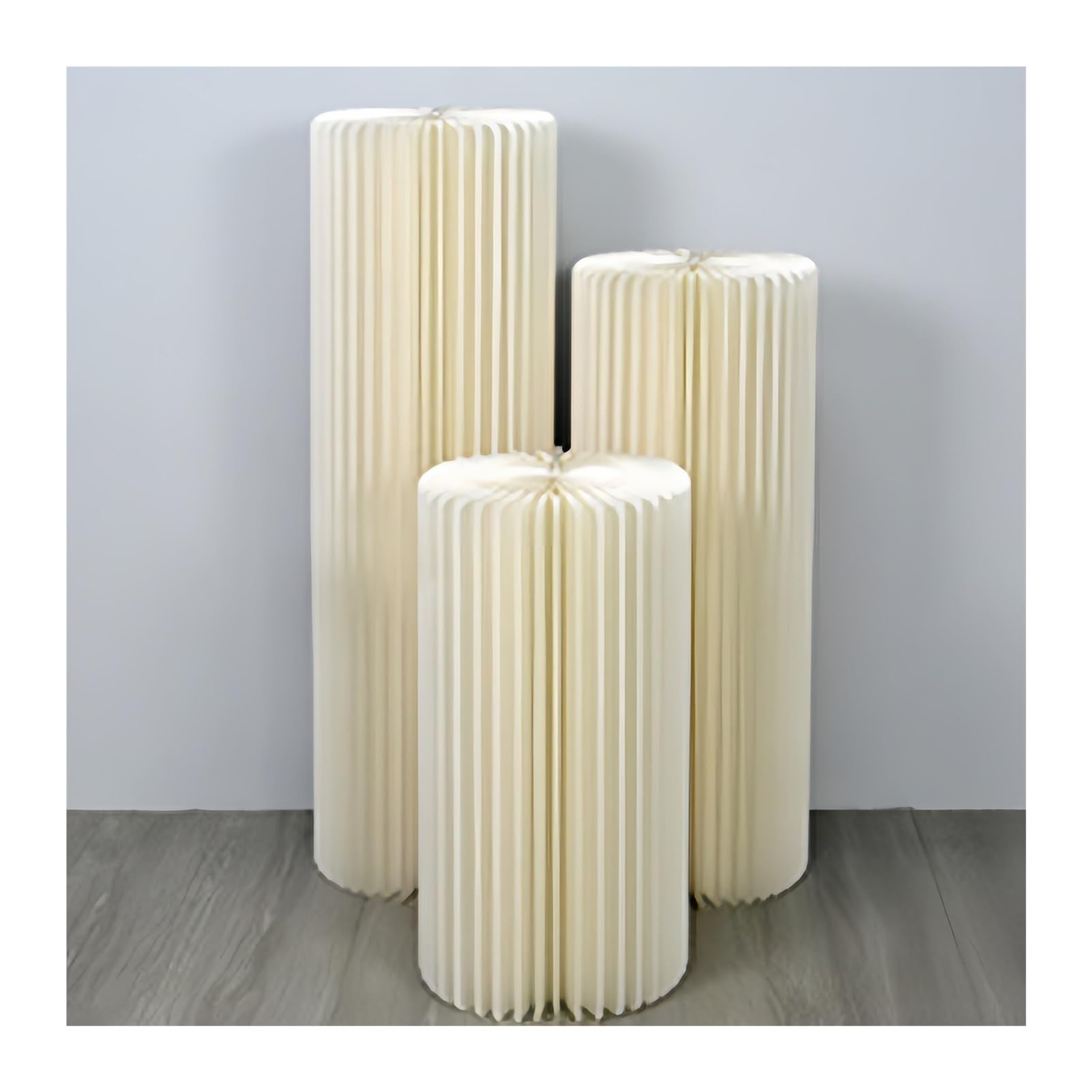 YTBHSHXZ plinth， Cardboard Columns Pedestal Stand, Foldable Paper Flower , Display Column With Acrylic Lid(11.8in,B)