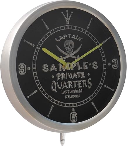 Miniatura 2 de AdvPro ncpw-tm Private Quarters - Reloj de pared LED con letrero de neón con texto en inglés «Private Quarters»
