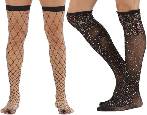 Amazon Freneci 2ペアセットメンズセクシーレーススパンコールストッキングパンスト靴下タイツソックス スポーツソックス 通販