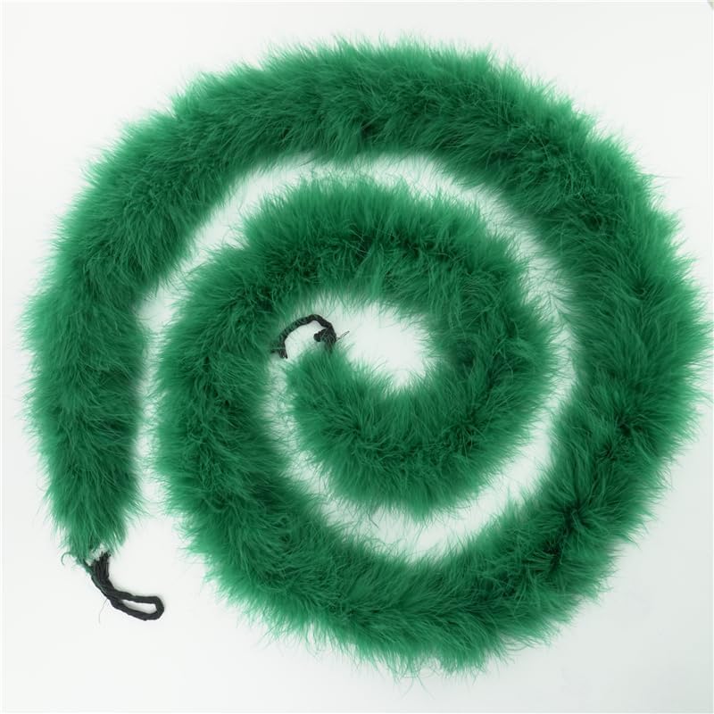 2 Meters Thicken 50G Turkey Feathers Boa Colored Marabou Feathers For Crafts Fringe Trim Strip Carnival Wedding Decoration Decor - (Color: Gray)
