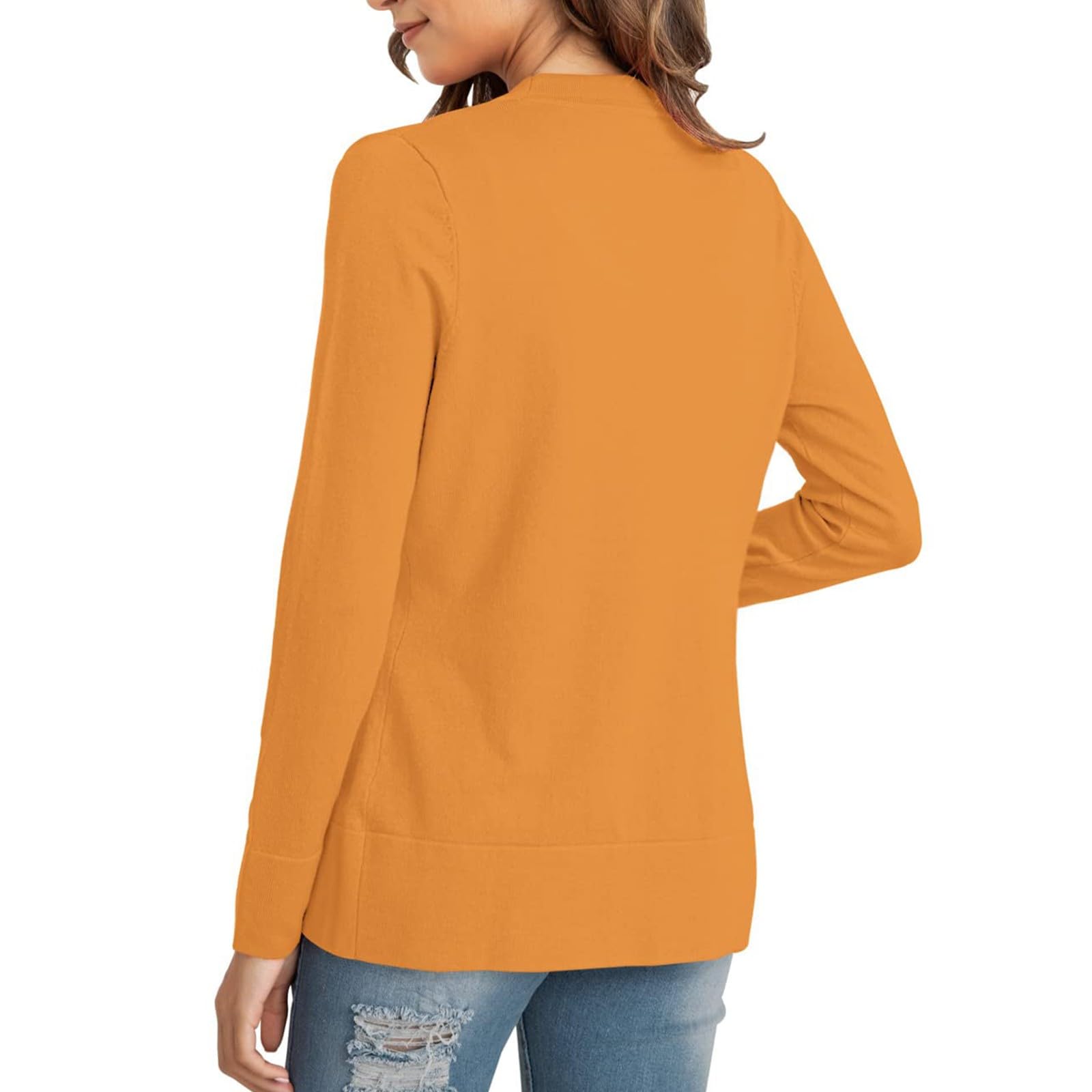 Generisch Cardigan corto da donna, elegante, a maniche lunghe, oversize