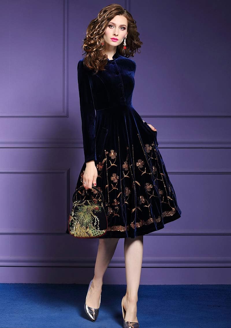 Women Mini Peacock Embroidery Handbag - Ethnic Retro Canvas Party Purse - Image 7