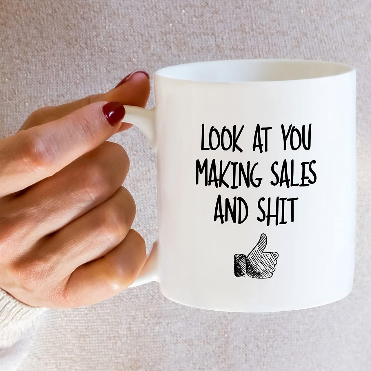 Retreez Funny Mug - Look At You Making Sales and Shit 11 Oz Ceramic Tea Coffee Mugs - Funny, Sarcasm, Motivational Inspirational birthday gifts for salesman friend coworker sister brother son daughter - Image 5