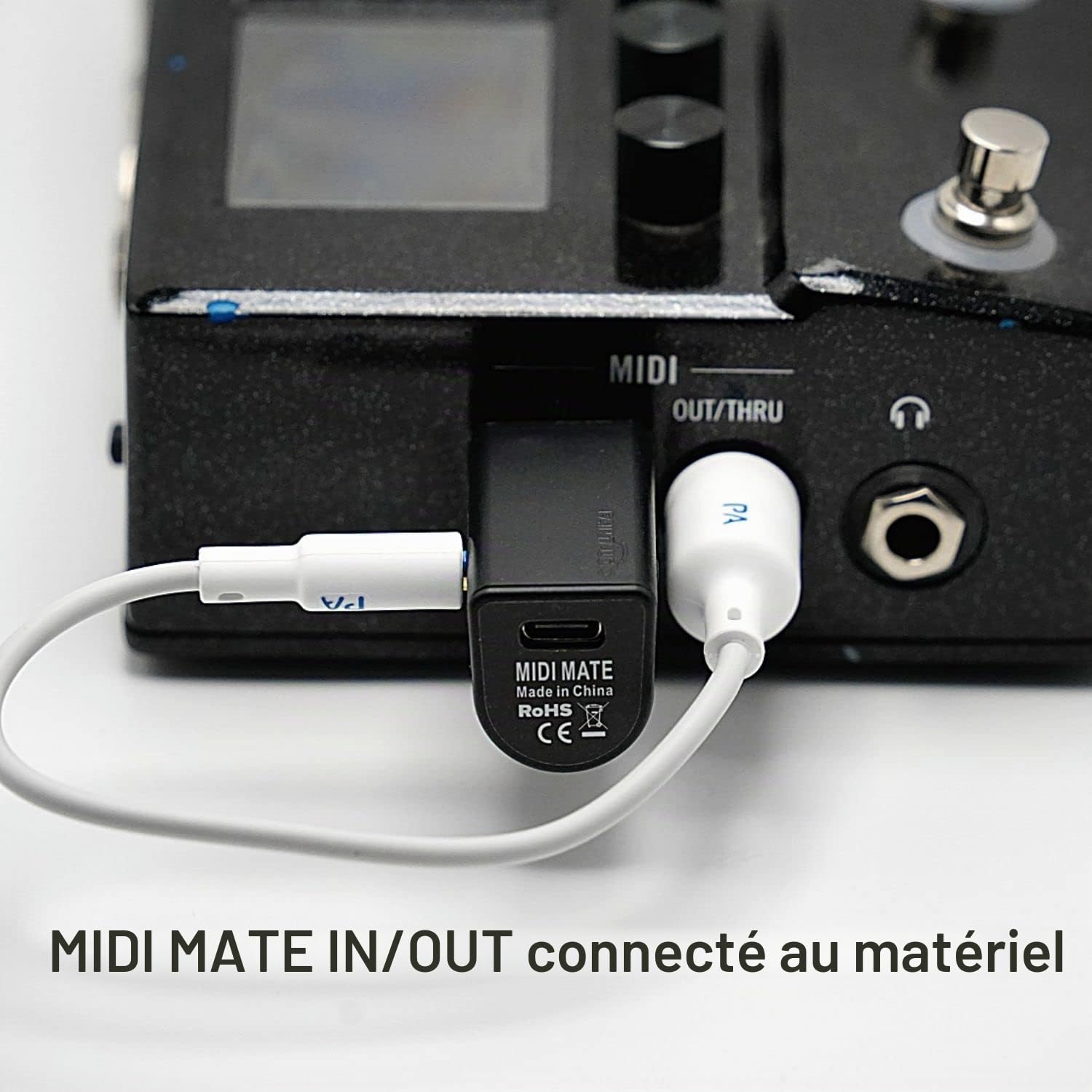 PAINTAUDIO Paint Audio Adaptateur MIDI sans fil, adaptateur MIDI Mate ultra faible latence pour synthétiseur numérique à vent de guitare, clavier de piano numérique vers appareils MIDI, Mac OS/iOS