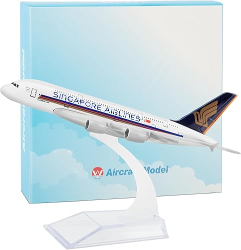 Miniatura 2 de Modelo Avión 1:400 Diecast Airplanes Modelo Aviones Metal Singapur 380 Avión Modelo de aleación para regalo de cumpleaños