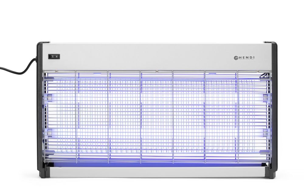 HENDI Matamoscas de alto voltaje - Cobertura: 150 m² - 230V / 45W - 640x90x(H)360 mm