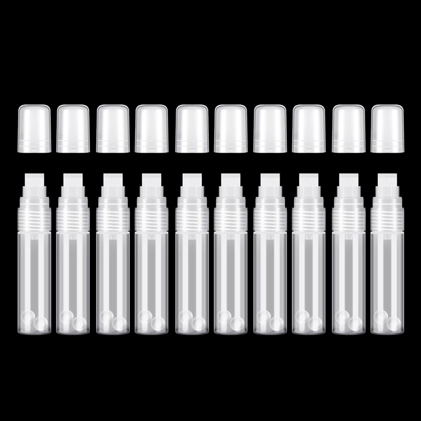 Lot de 30 Stylos à Peinture 15 mm Marqueur Permanent Vide en Acrylique Blanc Marqueur de Peinture Acrylique Transparent Marqueur Rechargeable