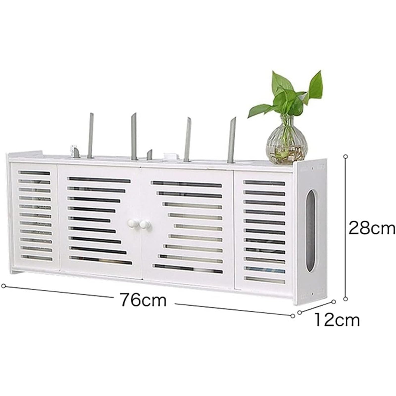 Router-Regal, Wandbehang WLAN-Router-Regal, dekorativer WiFi-Hider, WiFi Wall Router Storage Box, TV-Set-Top-Rack, Wand Aufbewahrungsregal