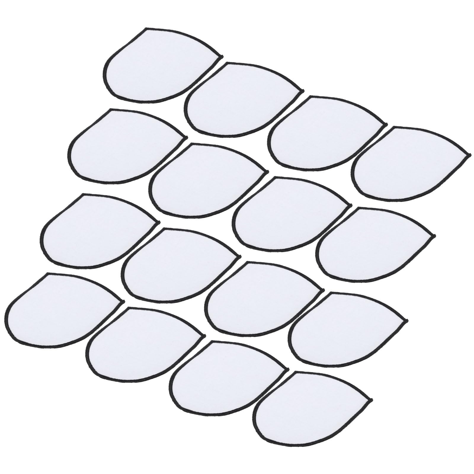 MECCANIXITY8pcs Sublimation Patch Blank, 3.62"x3.03" Fabric Iron-on Blank Heat Transfer Repair Patch for DIY Crafts Caps Clothes Shoes Bags Uniforms, White