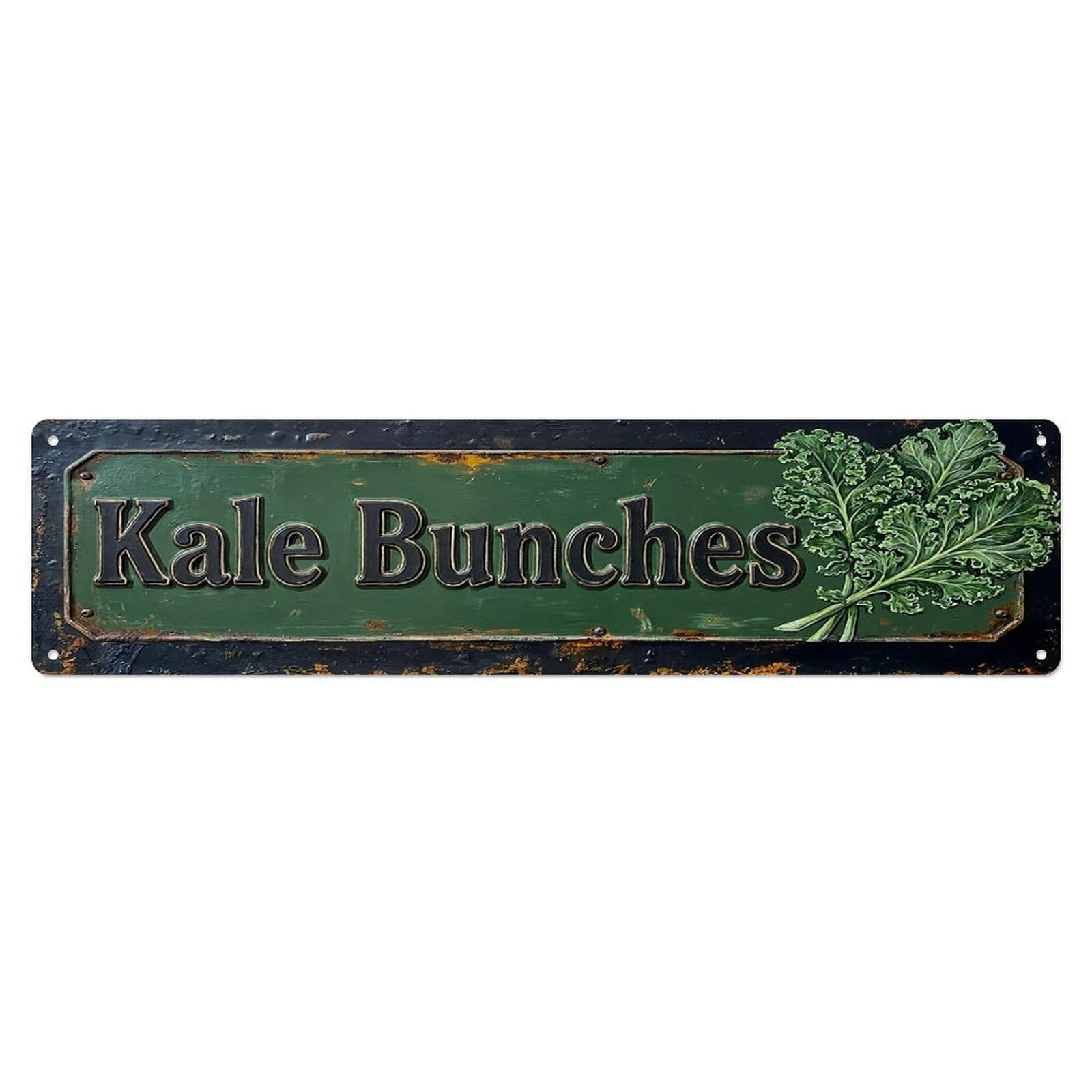 Vintage Kale Bunches Superfood Farmhouse Metal Tin Sign