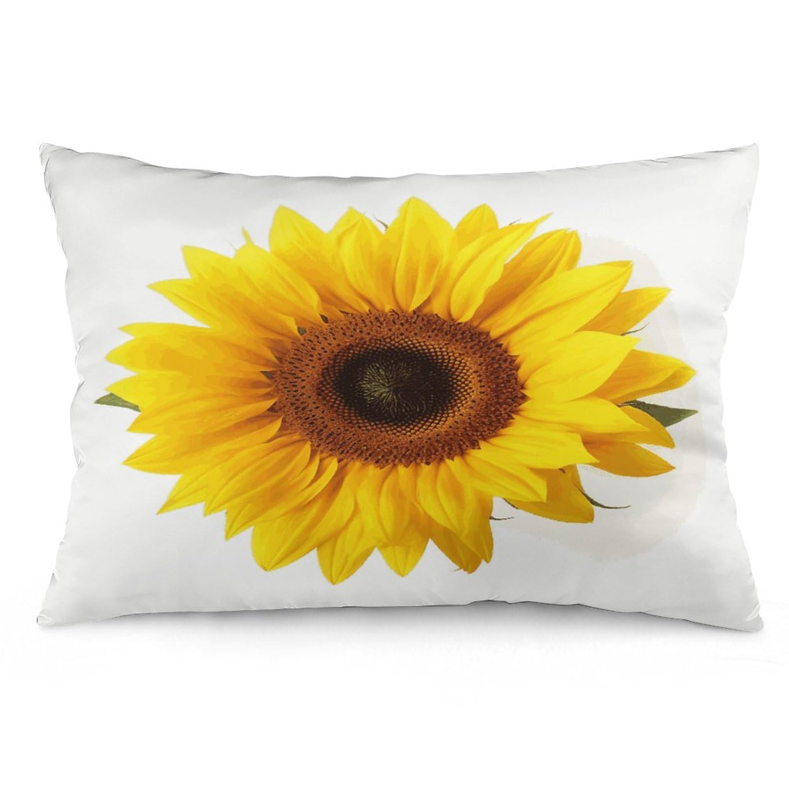 Sunflower Isolated Throw Pillow Covers with Silent Zipper Polyester Pillow Protectors Removable Pillow Cases Soft Pillowcase Cozy Pillow Sham Cushion Cover for Sofa Car Bed 20"x30"