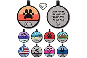 LYP Customized Soundless Dog Tags for Pets with Paw Print Design