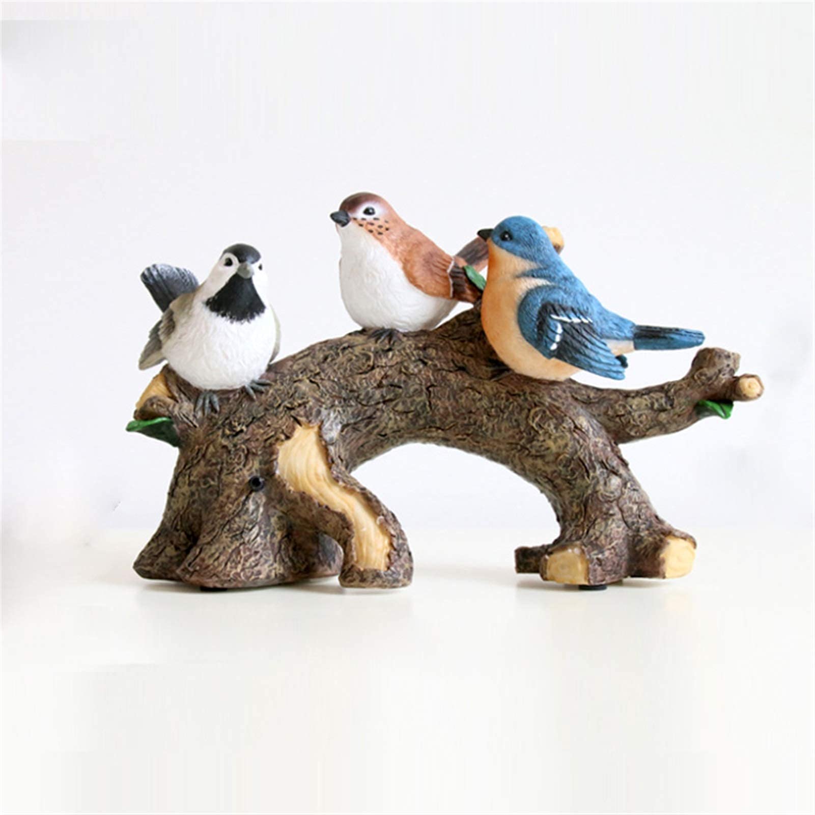 Ornamenti da giardino per esterni, graziose statuette di uccelli in resina