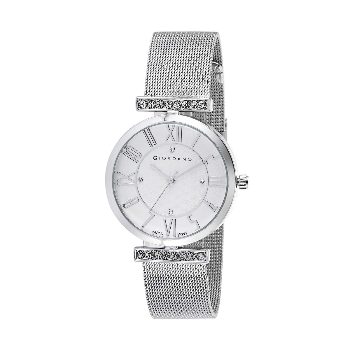 Giordano Analog Watch for Women Diamond Studded with Metal Strap Ladies Wrist Watch Water Resistant Elegant Watches for Women to Compliment Your Look Ideal Gift for Women - C2149 (B07MD8T3TT) Amazon Price History, Amazon Price Tracker