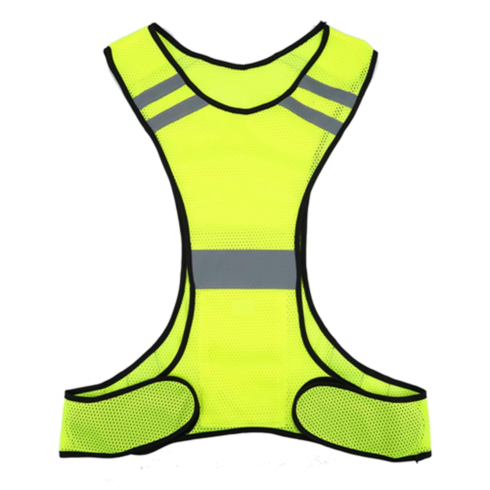 Beufee Reflective Running Vest, Reflective Vest Safety Vests Reflective for Women Men Security Clothing Adjustable Waist Walking Vest (Fluorescent Yellow)