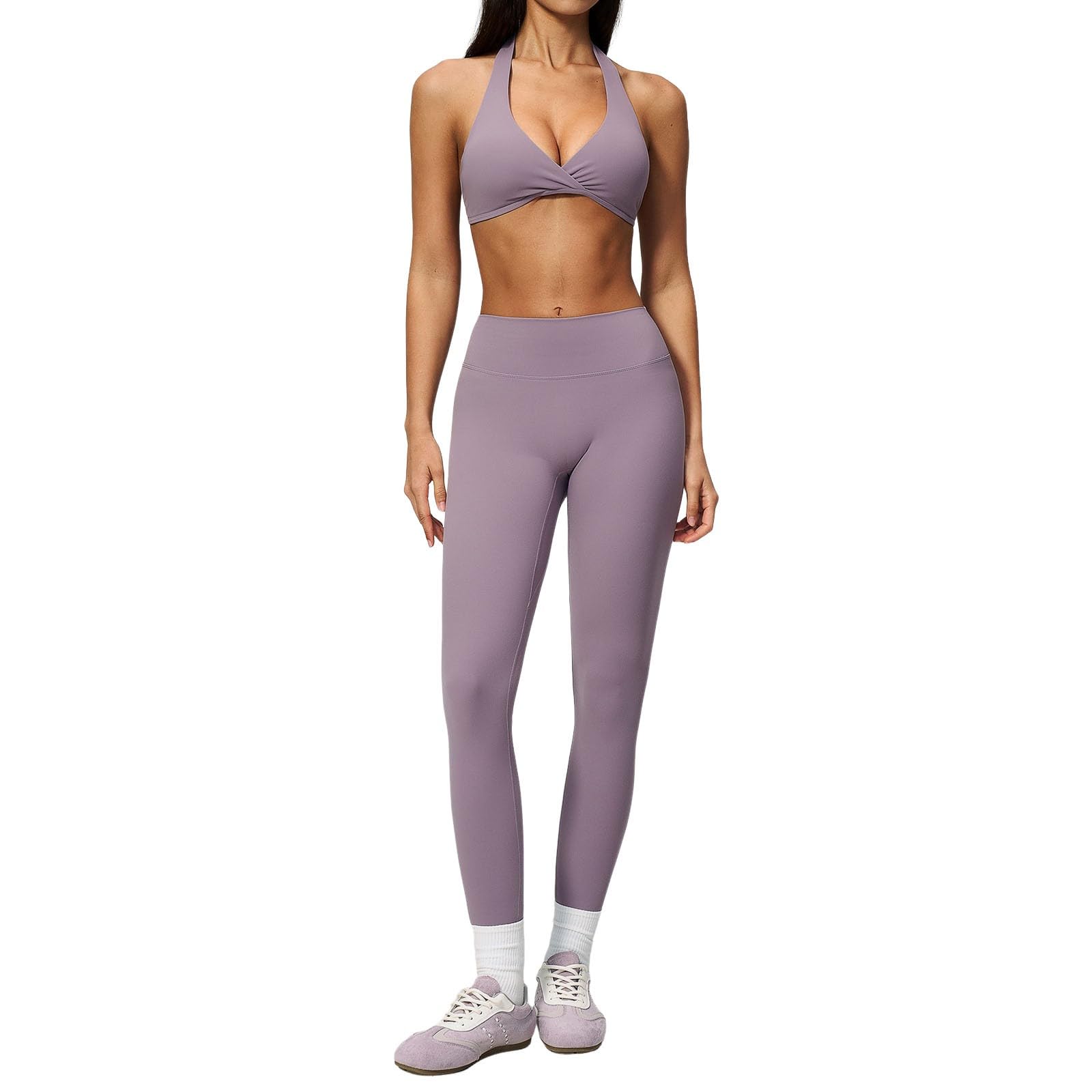 Trajes deportivos para mujer, conjunto de 2 piezas, conjunto de entrenamiento, camiseta deportiva y cintura alta, leggings de yoga, ropa de ocio, ropa deportiva, para el día a día