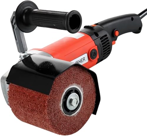 Pulidora eléctrica de bruñido, pulidora eléctrica de mano, ajuste de 6 velocidades, cubierta de polvo gruesa, adecuada para pulir metal, acero