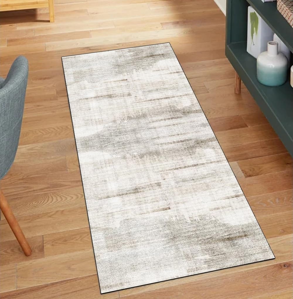 Alfombra pasillo lavable y antideslizante gris decorativa 110x220cm 1