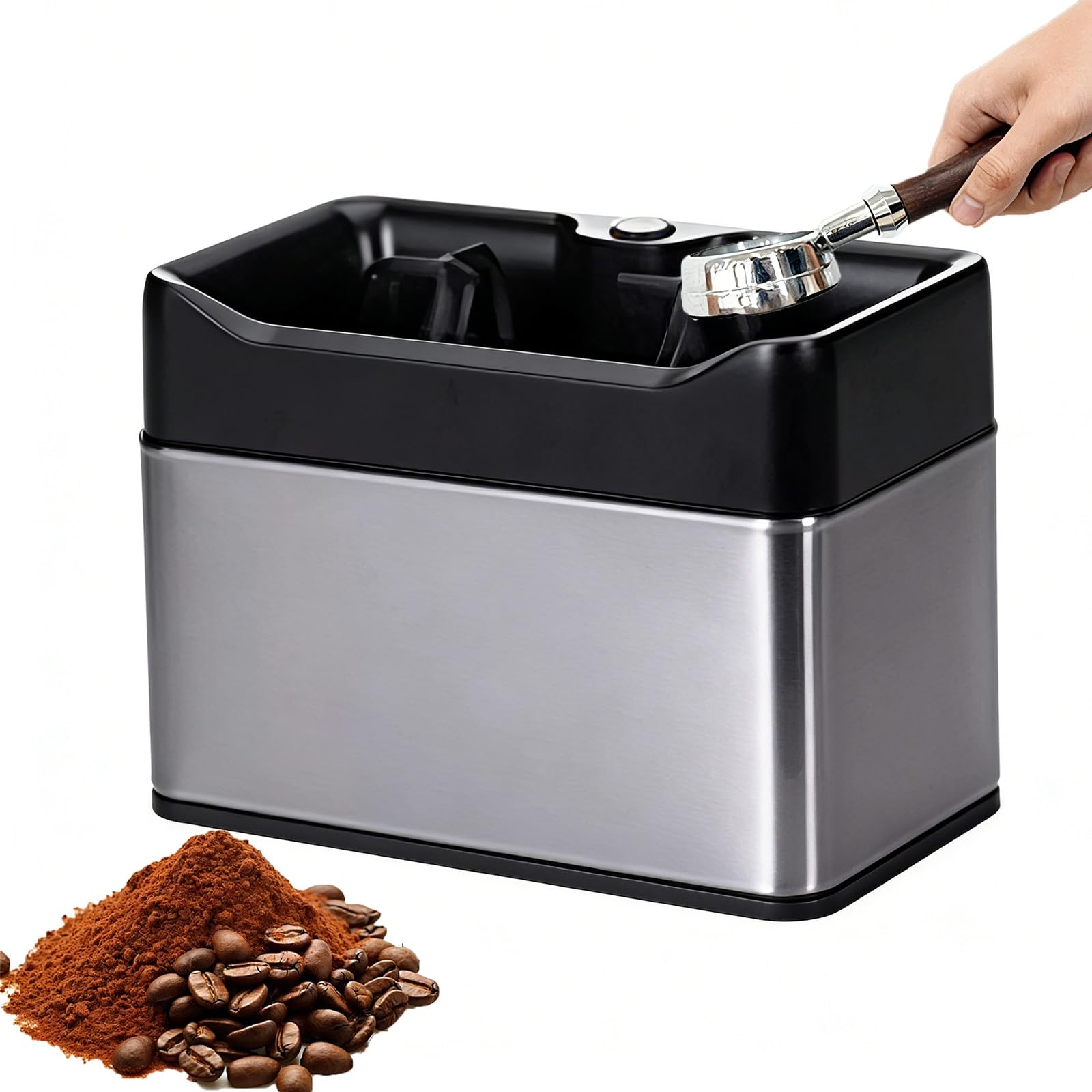Limpiador eléctrico de café molido para máquina de espresso, cepillo de limpieza automático y limpiador de polvo, ideal para uso doméstico y comercial