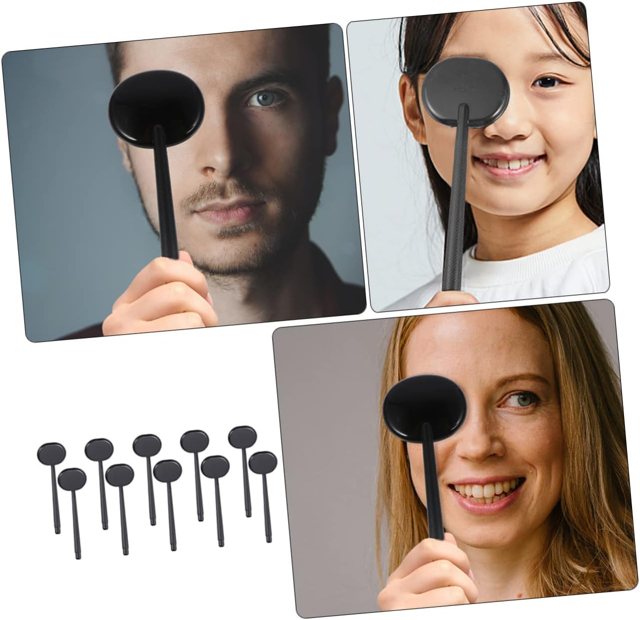 NOLITOY 100pcs Handheld Eye Occluder Tool for Testing Essential for Accurate Exams Portable Cover for Family School and Hospital Use