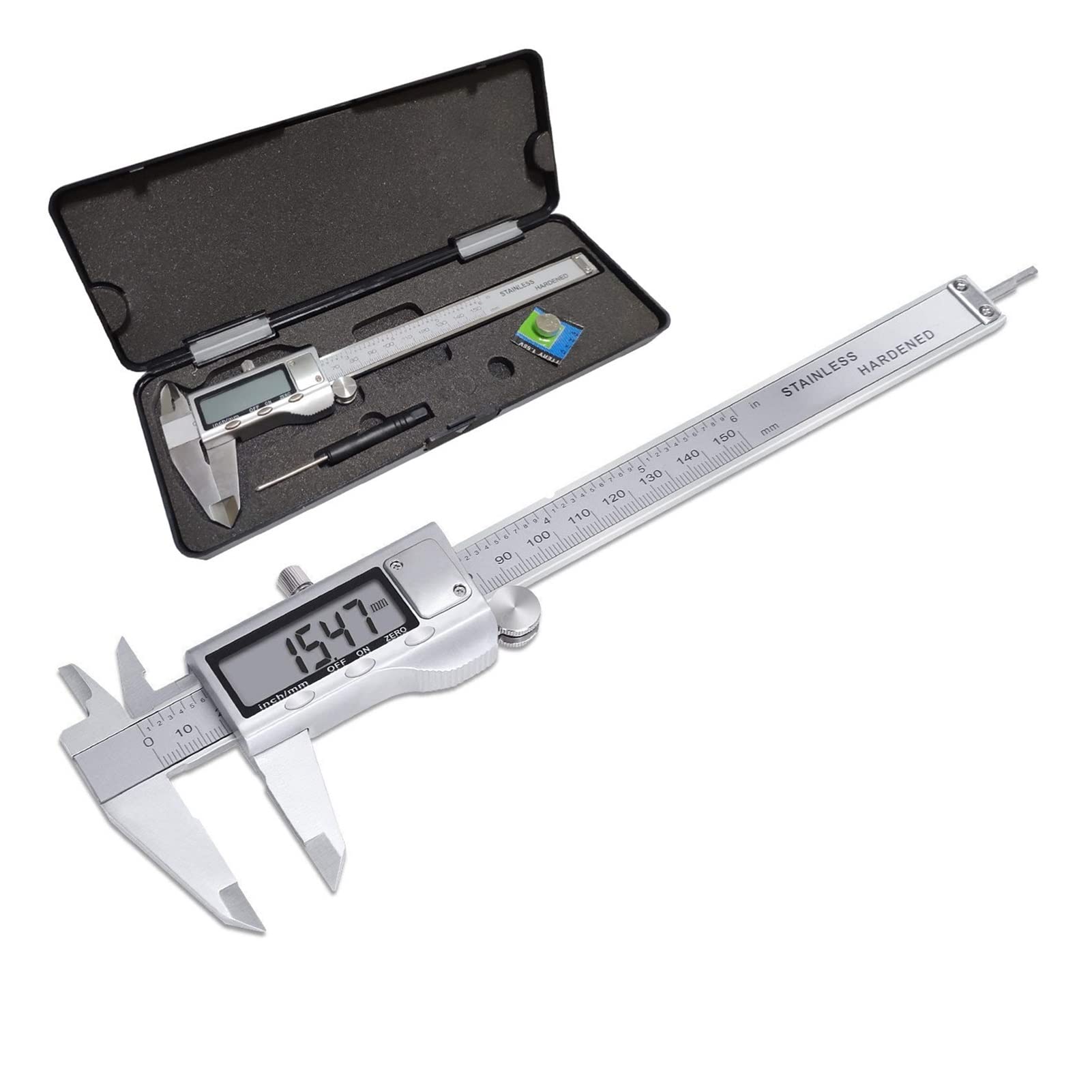 Suwmiarki cyfrowe Metalowy zacisk 150/200/30. 0mm. Ze stali nierdzewnej Elektroniczny Cyfrowy Mikrometr Werkier Mikrometr Pomiarowy Caliper Narzędzie Przyrząd pomiarowy (Color : 300MM)
