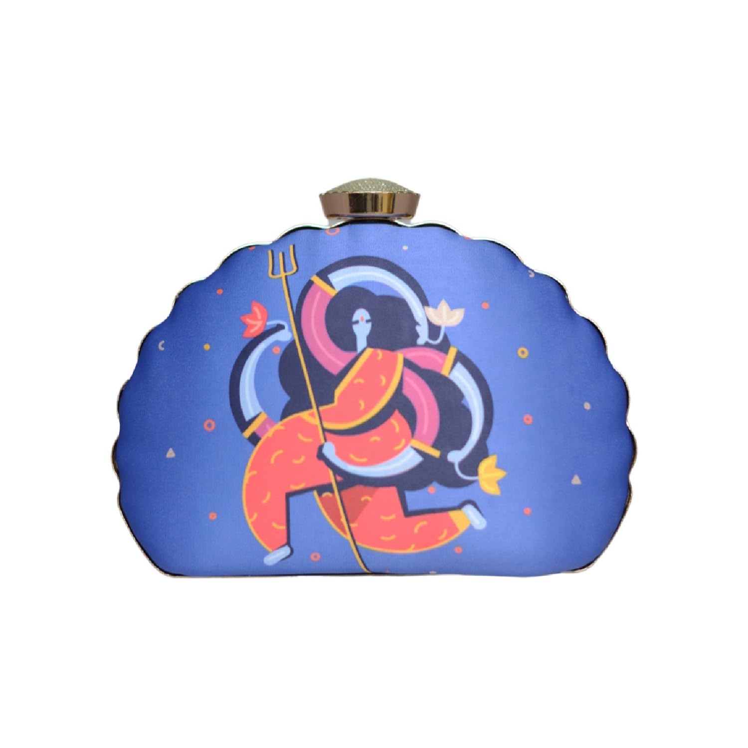Artklim Durga Maa D-Shape Printed Clutch Bag For Women With Detachable Chain Strap (Blue) (B0DGKVJLWB) Amazon Price History, Amazon Price Tracker