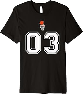 03 Number Basketball Style Vintage White Premium T-Shirt