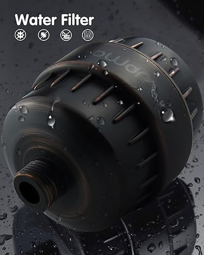 Miniatura 8 de Filtro de ducha, filtro para agua dura, filtro de cabezal de ducha de 15 etapas, cartucho que elimina cloro, metales pesados y otros sedimentos, Oil