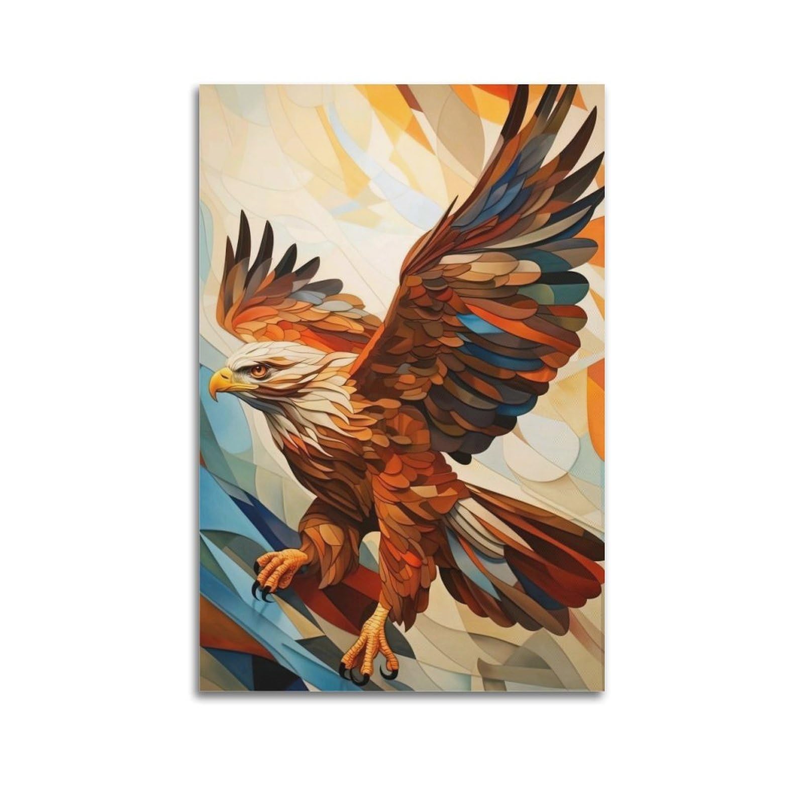 CPGLJD Animal Poster The Flying Eagle Poster Decorative Painting Canvas Wall Posters And Art Picture Print Modern Family Bedroom Decor Posters 20x30inch(50x75cm)