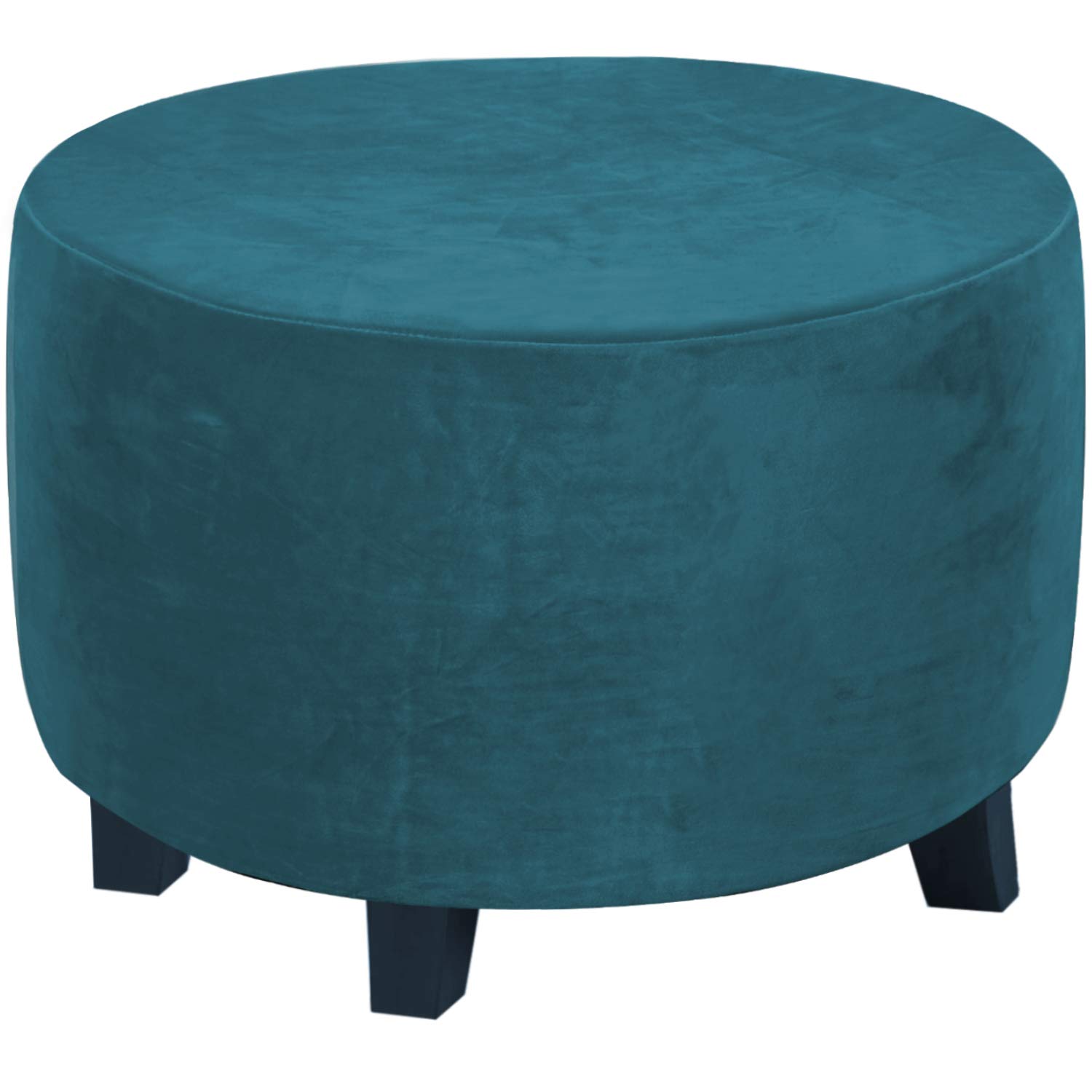 Housses de pouf rondes velours extensible housse tabouret