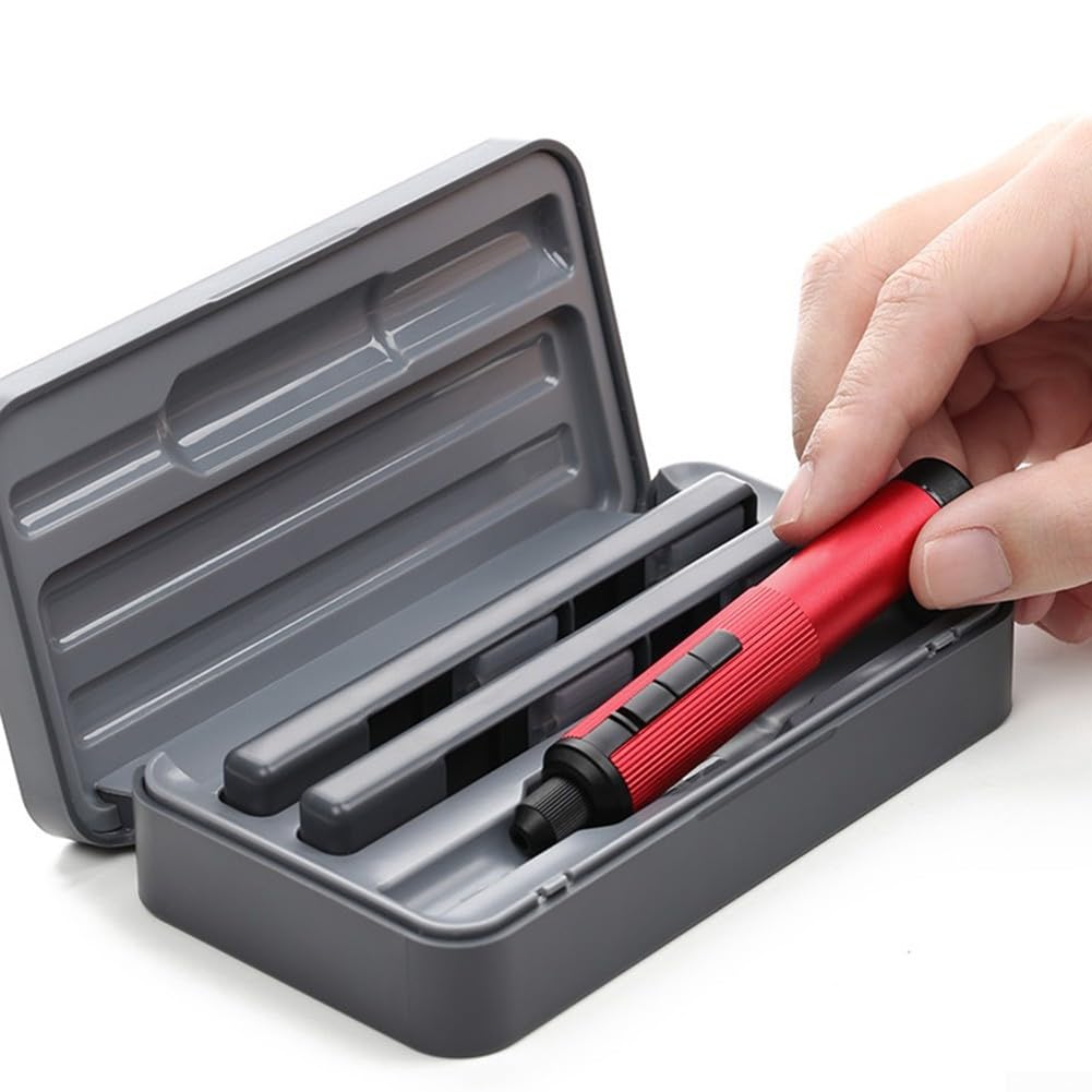 Trapano elettrico di precisione e levigatrice con mandrino magnetico a cambio rapido per modellismo, strumento rotante leggero ricaricabile con funzione Dual Mode e ricarica USB C, colore rosso